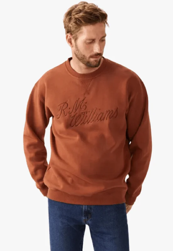 Relaxed Fits R.M. Williams Mens Script Crew