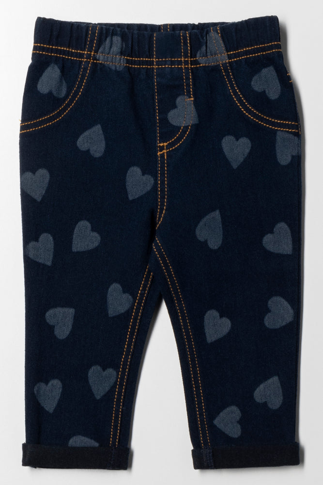Stylish Comfort Laser Printed Denim Jegging