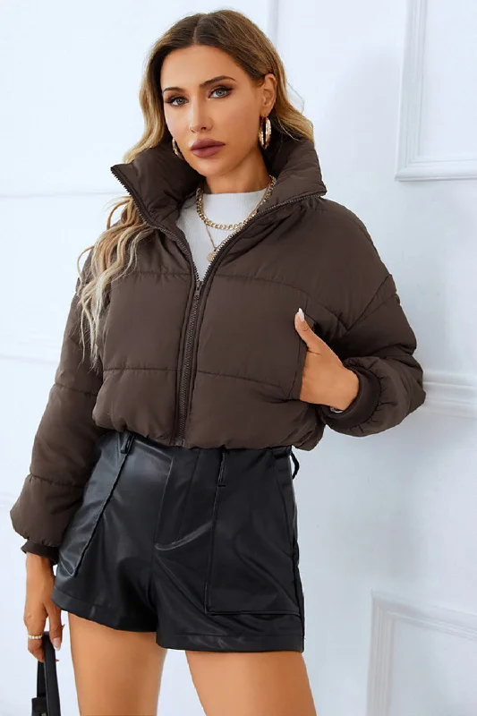 Fashion Must-have Zip-Up Winter Coat with Pockets