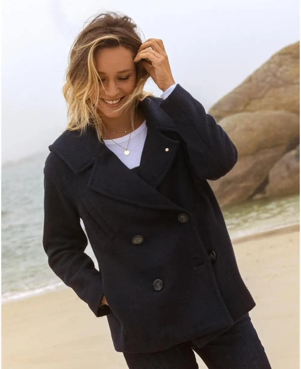 Versatile Wear Malo navy pregnancy pea coat