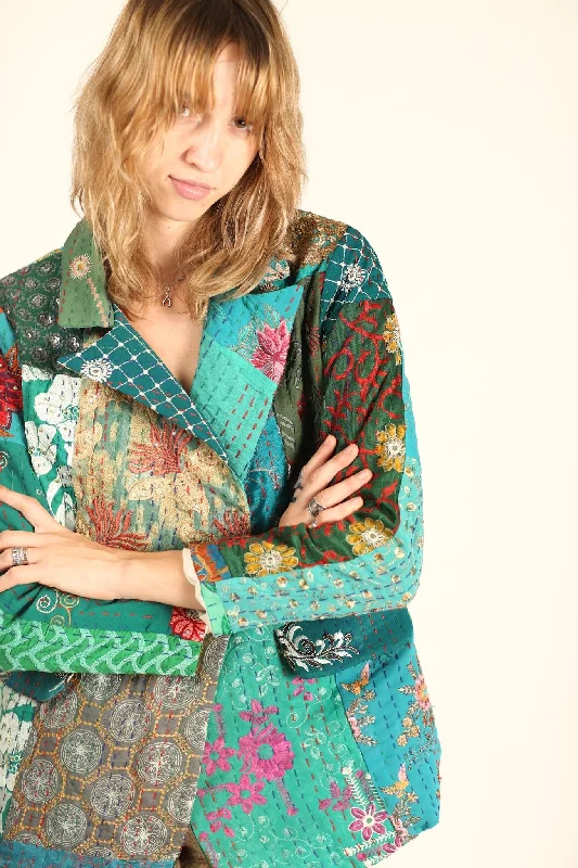 Relaxed Style EMBROIDERED PATCHWORK JACKET PENNY