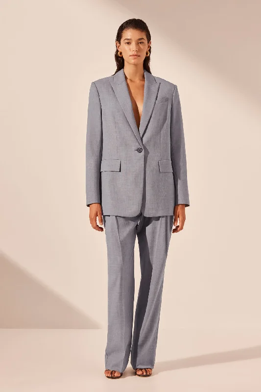 Cozy Look ASHER OVERSIZED TAILORED BLAZER - STEEL GREY
