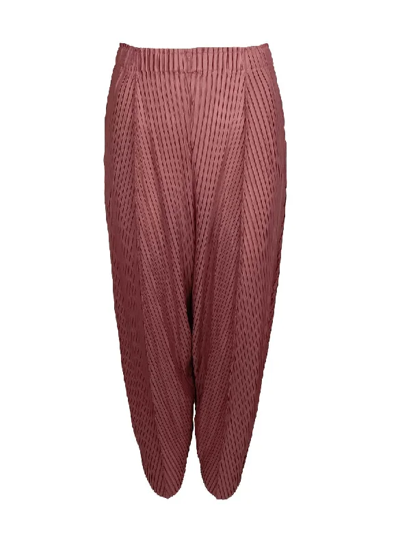 Comfortable And Versatile 7240024 High Waist Loose Pleated Pants *Pink