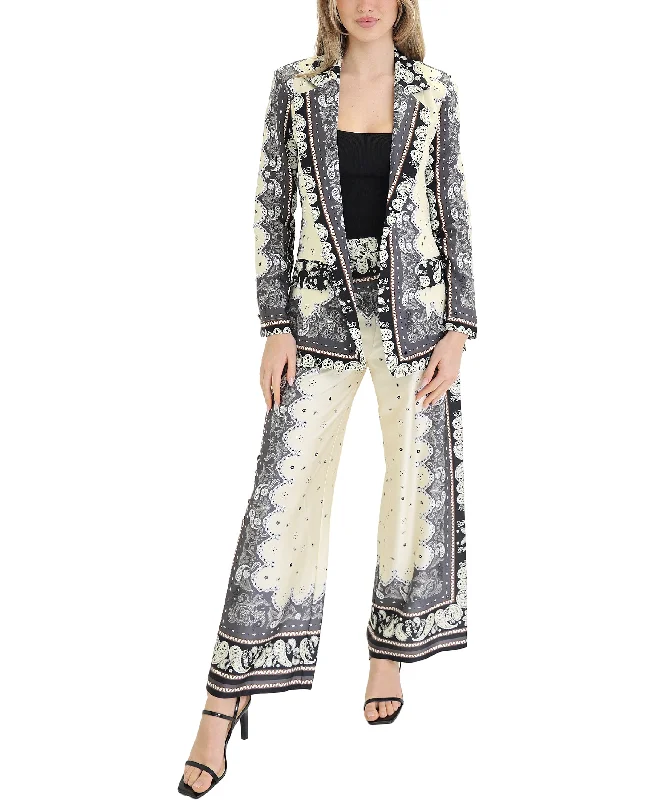 Soft Layers Bandana Print Blazer & Pant Set- 2 Pc Set