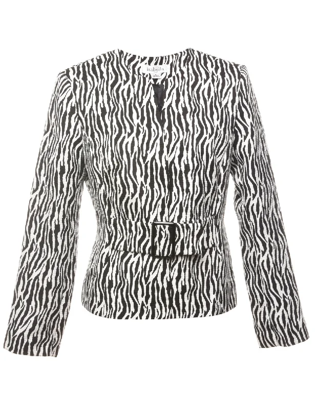 Easygoing Outfits Animal Print Jacket - M