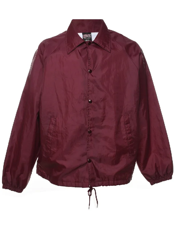 Trendy Comfort Maroon Nylon Jacket - L