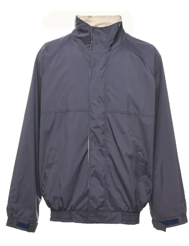 Lounge Chic Navy Nylon Jacket - M
