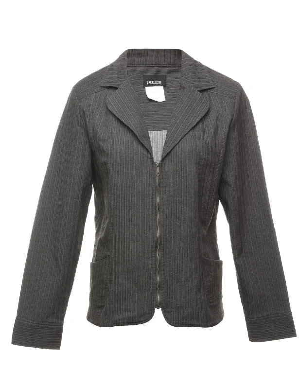 Leisure Travel Striped Pattern Jacket - M