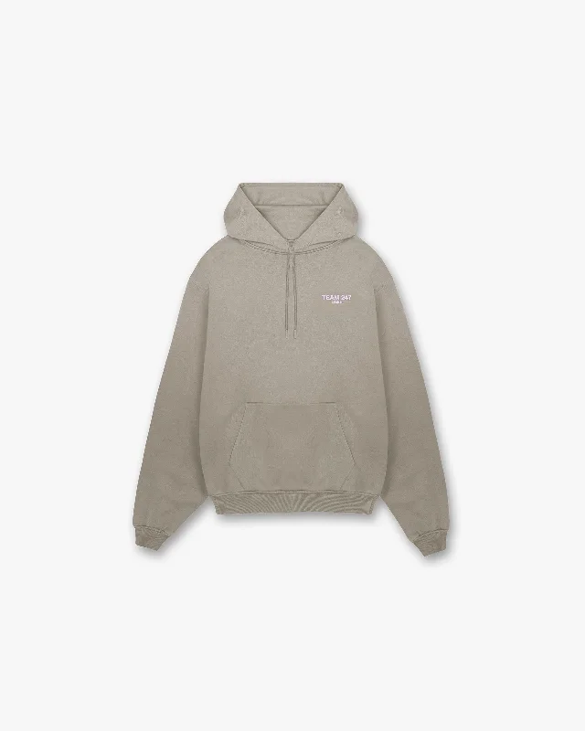 High Street Fashion Team 247 Oversized Hoodie - Khaki Lilac