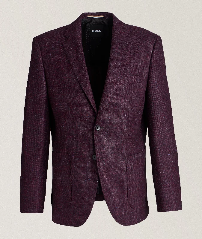 Comfort Fit H-Janson Regular Fit Jacket in Wool and Silk Blend 50502541