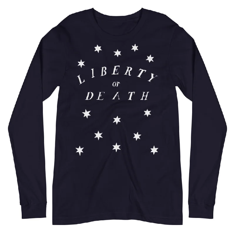 Unique Design Liberty or Death Colonial Stars Long Sleeve T-Shirt