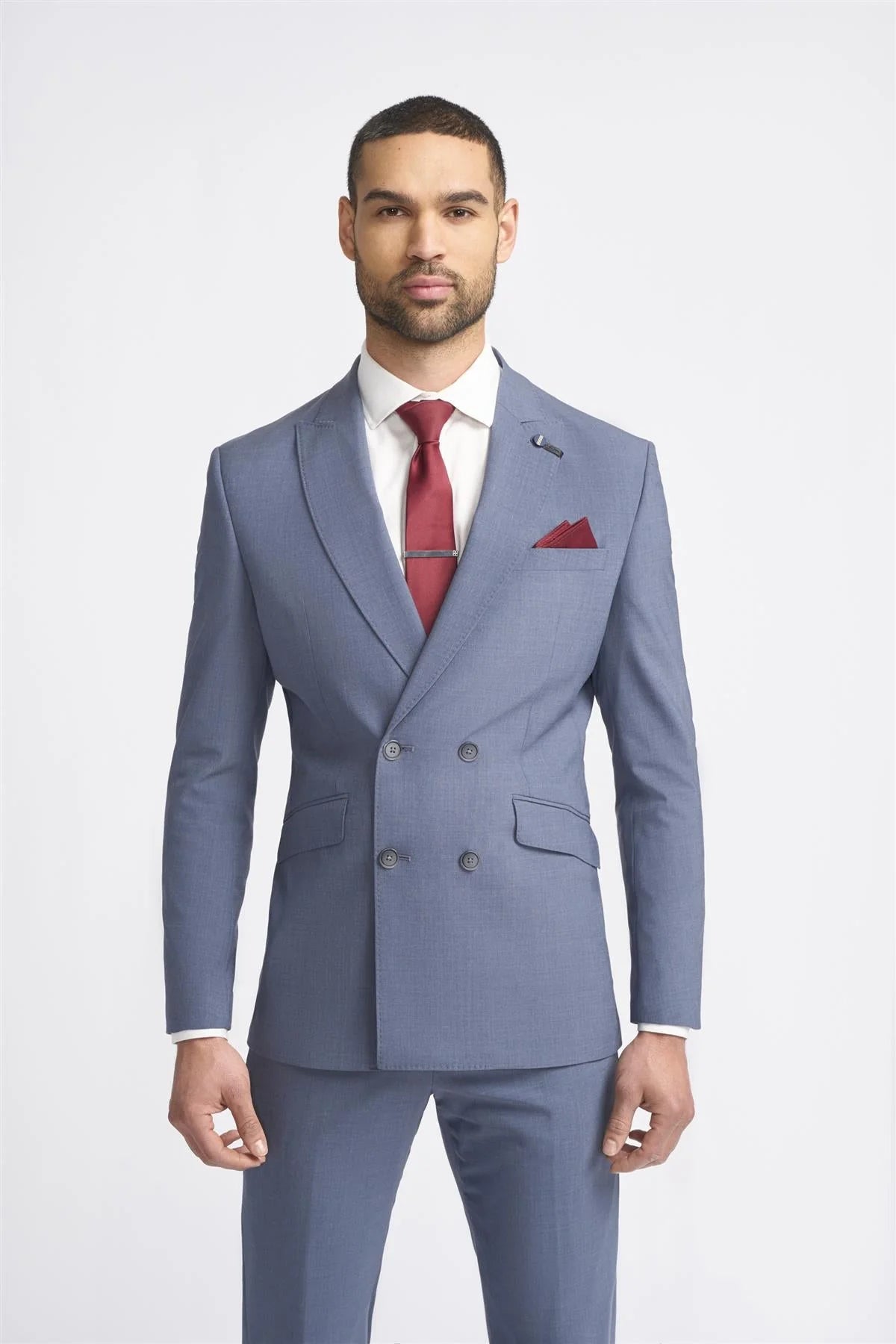 Effortless Outfits Victorious - Men's Grey Double Breasted Blazer