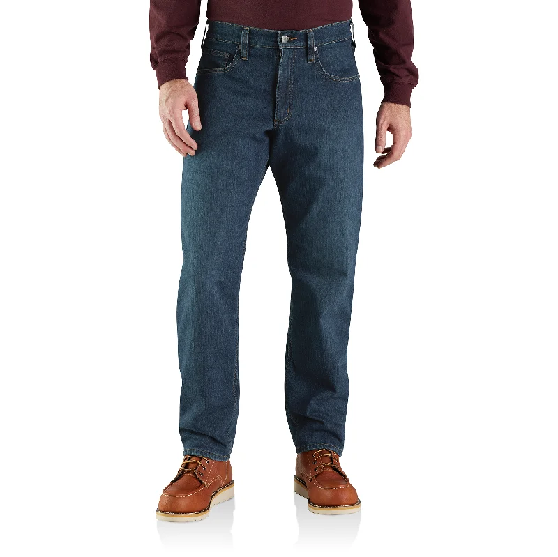 Layered Style Carhartt Rugged Flex Relaxed Fit Fleece Lined 5 Pocket Jean